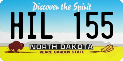 ND license plate HIL155