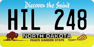 ND license plate HIL248