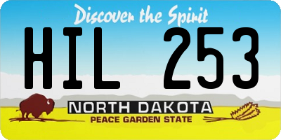 ND license plate HIL253