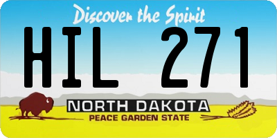 ND license plate HIL271