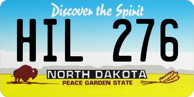 ND license plate HIL276