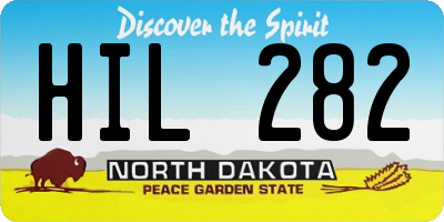 ND license plate HIL282