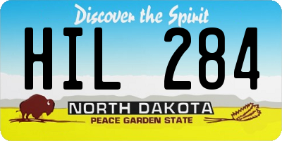 ND license plate HIL284