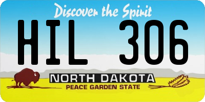 ND license plate HIL306