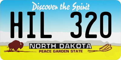 ND license plate HIL320