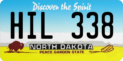 ND license plate HIL338