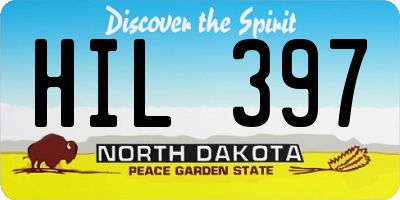ND license plate HIL397