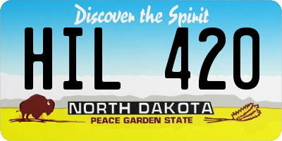 ND license plate HIL420