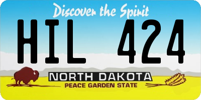 ND license plate HIL424