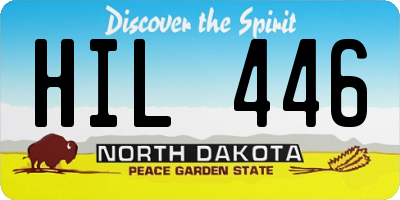 ND license plate HIL446