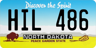 ND license plate HIL486
