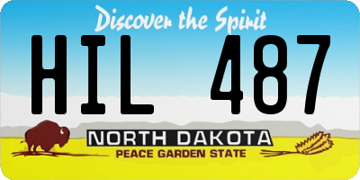 ND license plate HIL487