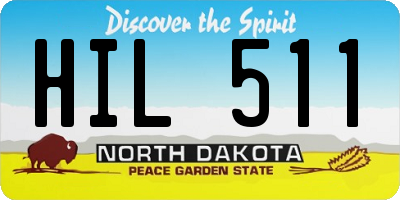 ND license plate HIL511