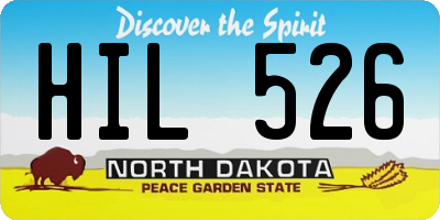 ND license plate HIL526