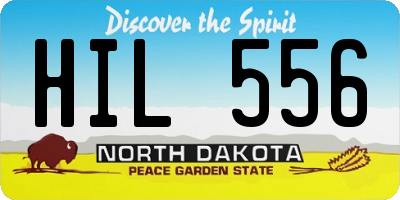 ND license plate HIL556