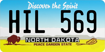 ND license plate HIL569
