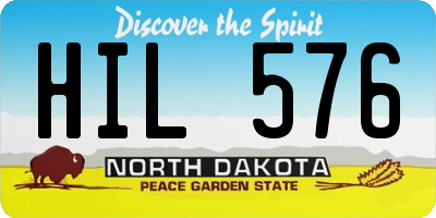 ND license plate HIL576