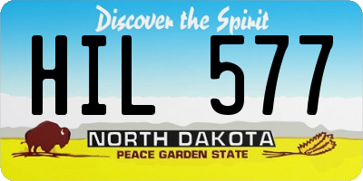 ND license plate HIL577