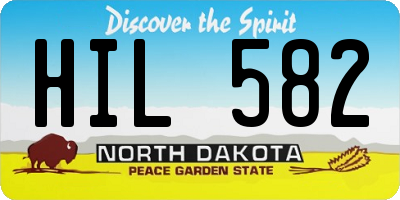 ND license plate HIL582