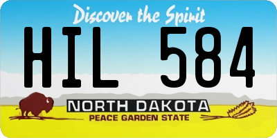 ND license plate HIL584