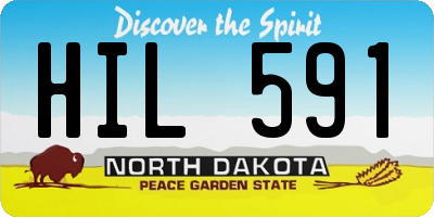 ND license plate HIL591