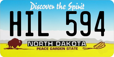 ND license plate HIL594