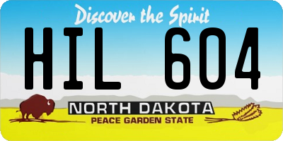 ND license plate HIL604