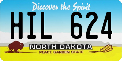 ND license plate HIL624