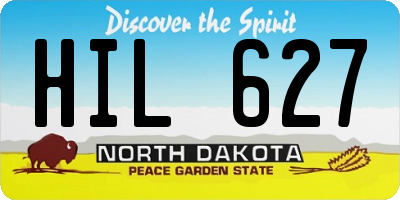 ND license plate HIL627