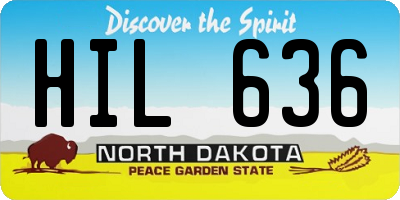 ND license plate HIL636