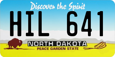 ND license plate HIL641