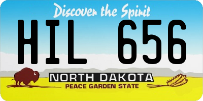 ND license plate HIL656