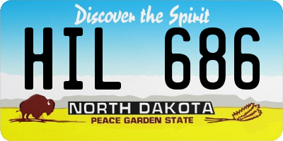 ND license plate HIL686