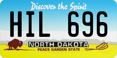 ND license plate HIL696