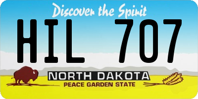 ND license plate HIL707