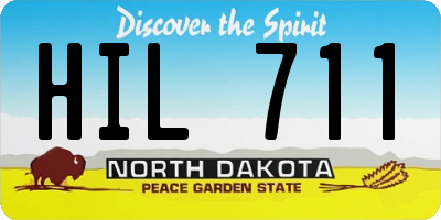 ND license plate HIL711