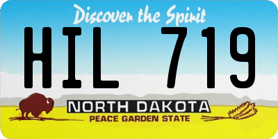 ND license plate HIL719