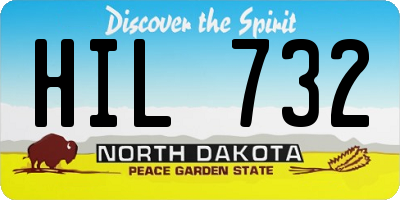 ND license plate HIL732
