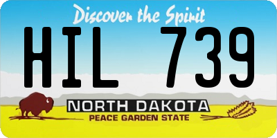 ND license plate HIL739