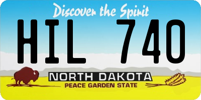 ND license plate HIL740