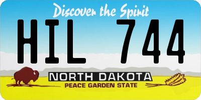 ND license plate HIL744