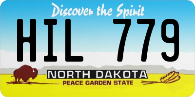 ND license plate HIL779