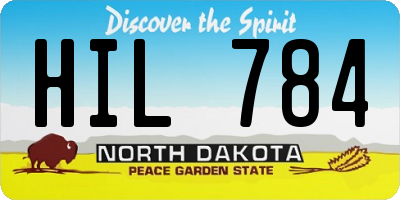 ND license plate HIL784
