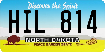 ND license plate HIL814