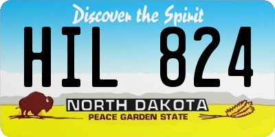 ND license plate HIL824