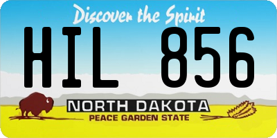 ND license plate HIL856