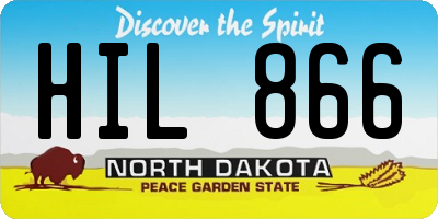 ND license plate HIL866