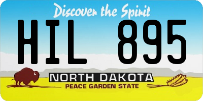 ND license plate HIL895