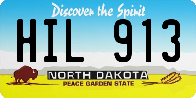 ND license plate HIL913