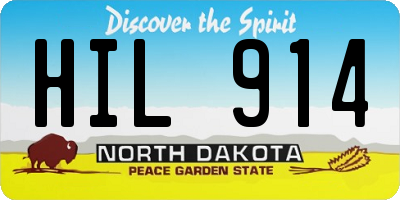 ND license plate HIL914